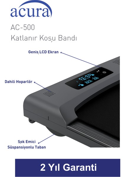 AC-500 Bluetoothlu, Hoparlörlü, Uzaktan Kumandalı Katlanır Koşu Bandı modelleri