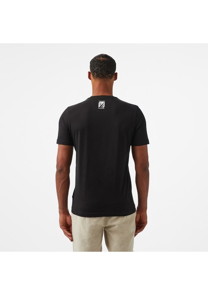 Erkek Siyah Regular Fit Baskılı T-Shirt fiyatları