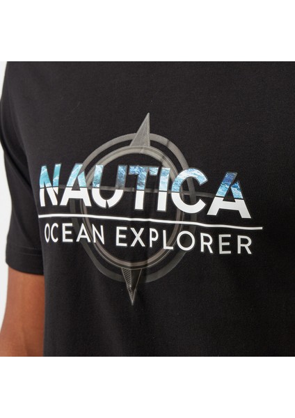 Erkek Siyah Regular Fit Baskılı T-Shirt indirimleri