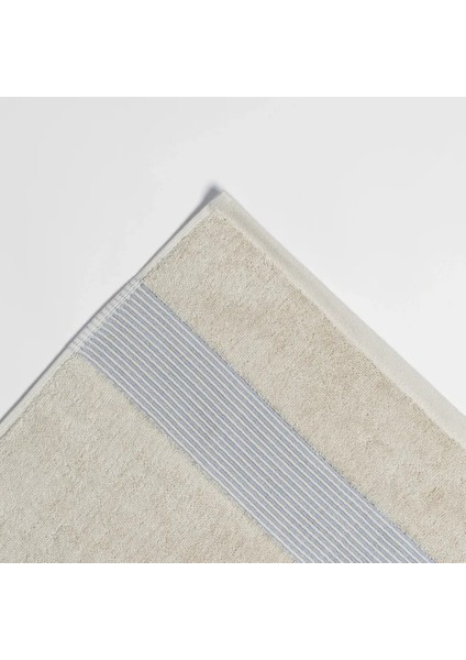 Violette Penye Pamuk Yüz Havlusu Beyaz Bej 50X90 cm