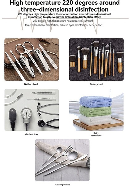 Zamanlayıcılı 300W Isı Sterilizatörü Dezenfeksiyon Kutusu Manikür Pedikür Güzellik Saç Tırnak Metal Aletler Abd Fişi (Yurt Dışından) fiyatları