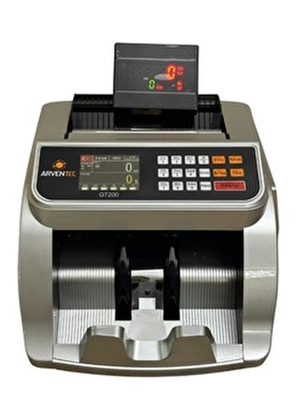GT200 Kağıt Para Sayma Makinesi TL Euro Gri Renkli Ekran 130 Adet Besleme Kapasitesi