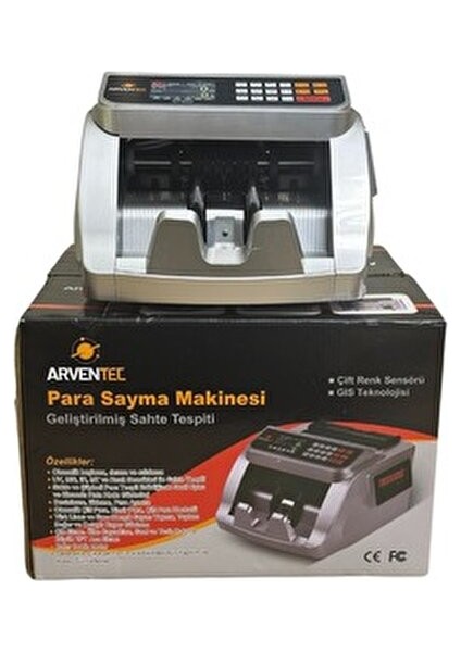 GT200 Kağıt Para Sayma Makinesi TL Euro Gri Renkli Ekran 130 Adet Besleme Kapasitesi