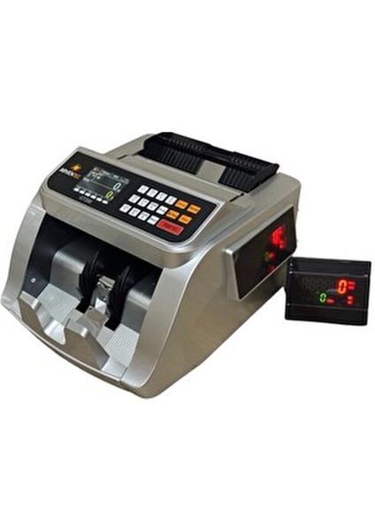 GT200 Kağıt Para Sayma Makinesi TL Euro Gri Renkli Ekran 130 Adet Besleme Kapasitesi