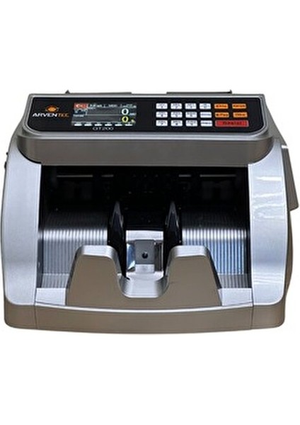 GT200 Kağıt Para Sayma Makinesi TL Euro Gri Renkli Ekran 130 Adet Besleme Kapasitesi