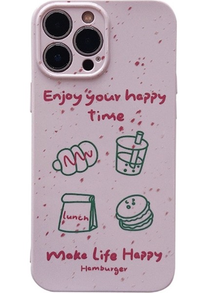 Ins Pembe Mor Hamburger Ekmeği IPHONE14PRO Cep Telefonu Kılıfı Kore Tarzı Elma Silikon Yumuşak Için Uygundur (Yurt Dışından)