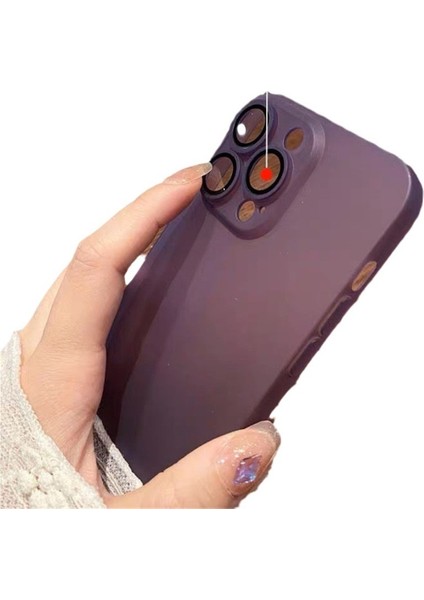 Apple Cep Telefonu Kılıfı IPHONE12PROMAX Için Uygun, Dahili Lens Filmi Koruyucu Kapaklı Buzlu Yumuşak Kabuk (Yurt Dışından)