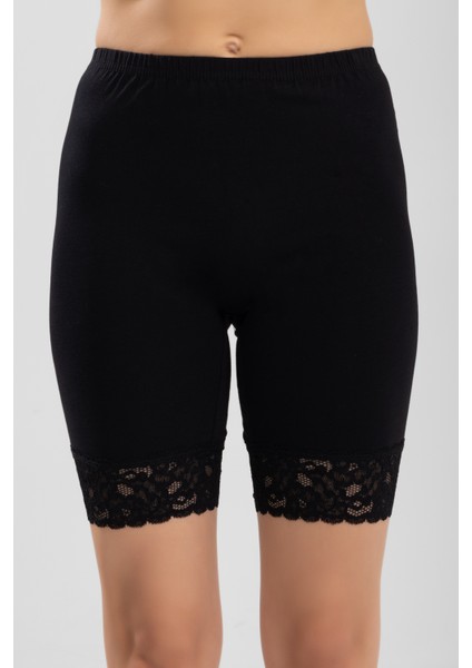 Kadın Dantel Paçalı Tayt 8030-1 Siyah fiyatları