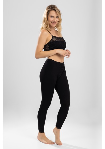 Kadın Bilekleri Güpürlü Tayt 8905 Siyah fırsatları