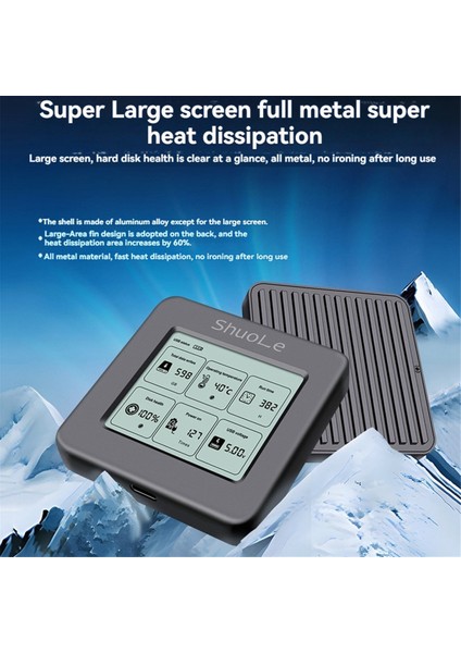 Shuole M.2 Nvme SSD Muhafazası Ekran Görüntülü USB 3.2 Gen2 Tip-C 10 Gbps Harici M2 Kasa Sadece 2242 M.2 Nvme SSD Için (Yurt Dışından) modelleri