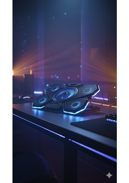 Rampage AD-RC13 Bellatrıx Siyah 5 Fan 2 USB Rgb Işıklı 15"-17" Notebook Soğutucu Stand fırsatları