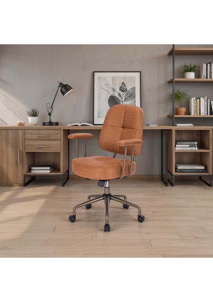 New York Çalışma Sandalyesi - Kahverengi 65X96,5-102,5X68 cm fırsatları