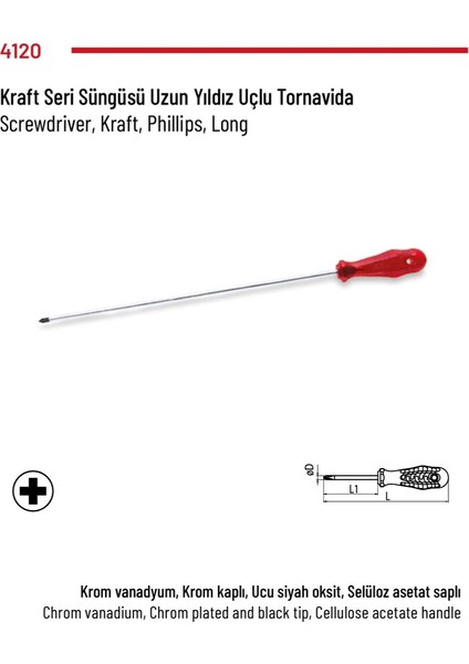 Tornavida Uzun Yıldız (Kraft Seri) 4.5*300