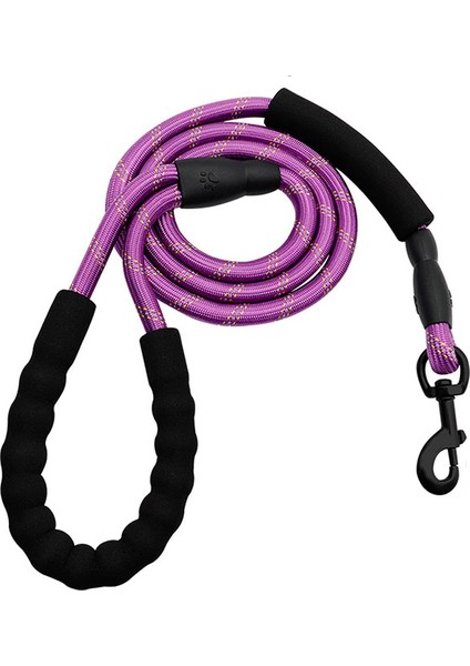 006 # Köpek Tasma Uzun Kurşun Eğitim Izleme Hattı Rahat Kolu Ağır Köpek Yavrusu Halatı - Mor (Yurt Dışından)