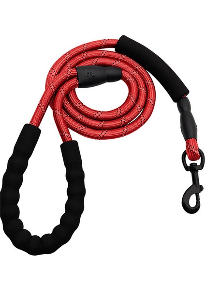 006 # Köpek Tasma Uzun Kurşun Eğitim Izleme Hattı Rahat Kolu Ağır Köpek Yavrusu Halatı - Kırmızı (Yurt Dışından)