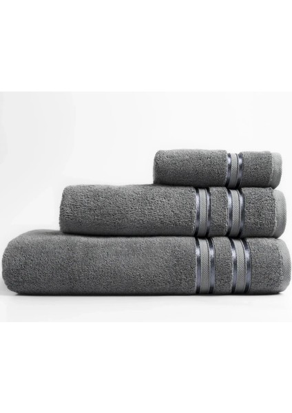 Olite Penye Pamuk Banyo Havlusu Gri 90X150 cm