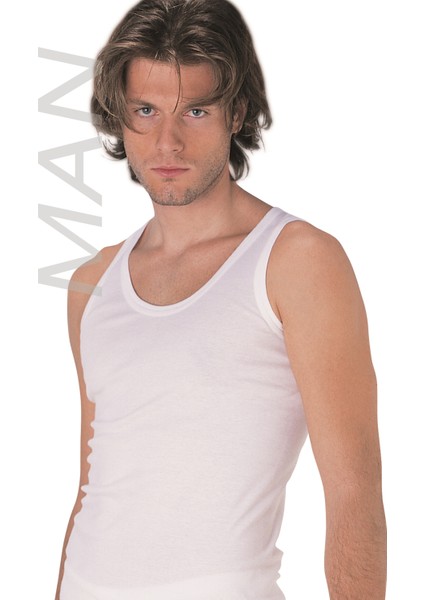 Erkek Beyaz Ribana Atlet % 100 Pamuklu Atlet 3'lü Paket 101-3B fiyatları