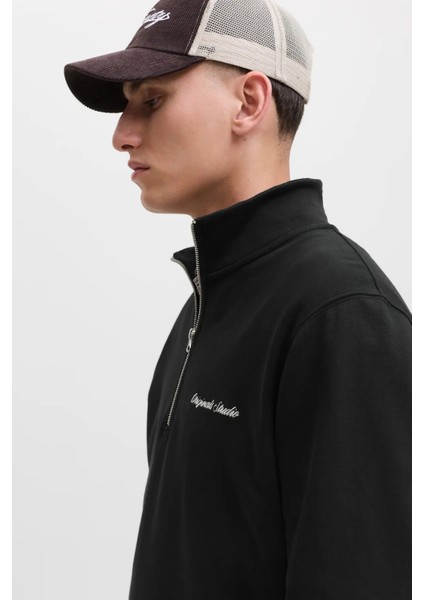 Erkek Jornorrebro Yarım Fermuarlı Dik Yaka Sweatshirt 12282899 Siyah fiyatları