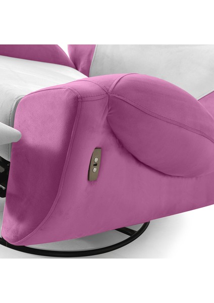 Pink Sallanır Elektrikli Tv Koltuğu Dinlenme Berjeri