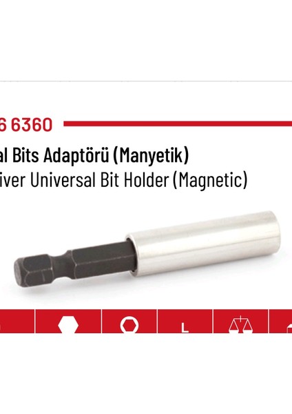 Universal Bits Adaptörü (Manyetik)