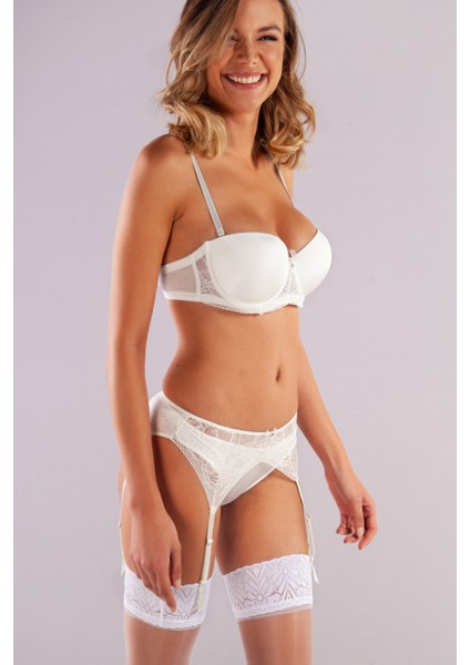 Gala Push-Up Strapless Bra, Ekru Konforlu ve Şık Sütyen, Strapless indirimleri