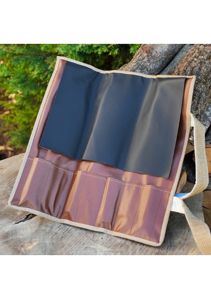 El Işçiliğiyle Üretilmiş Doğal Hasır Bıçak Çantası – 4 Bölmeli fiyatları