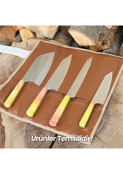 El Işçiliğiyle Üretilmiş Doğal Hasır Bıçak Çantası – 4 Bölmeli modelleri