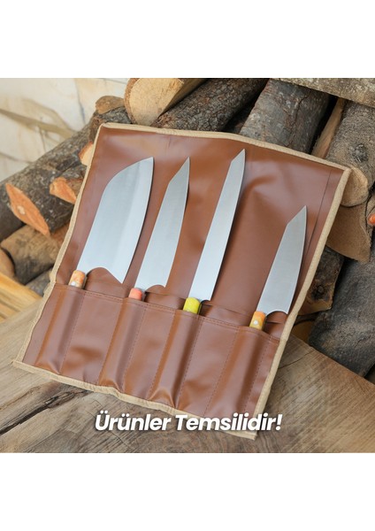 El Işçiliğiyle Üretilmiş Doğal Hasır Bıçak Çantası – 4 Bölmeli fırsatları