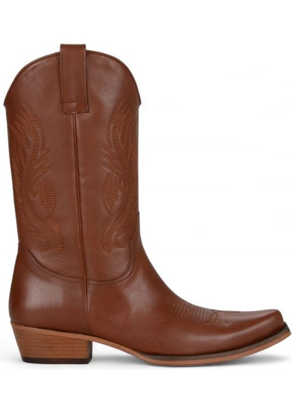 Taba Nakışlı Erkek Kovboy Çizmesi