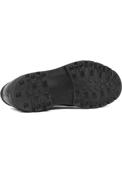 Erkek Siyah Bağcıklı Deri Günlük Ayakkabı
