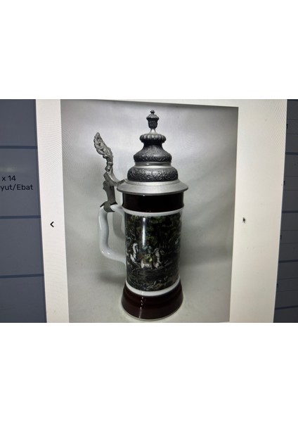 Rastal Zin Kapaklı Porselen Tankart - 25 cm Boyunda indirimleri