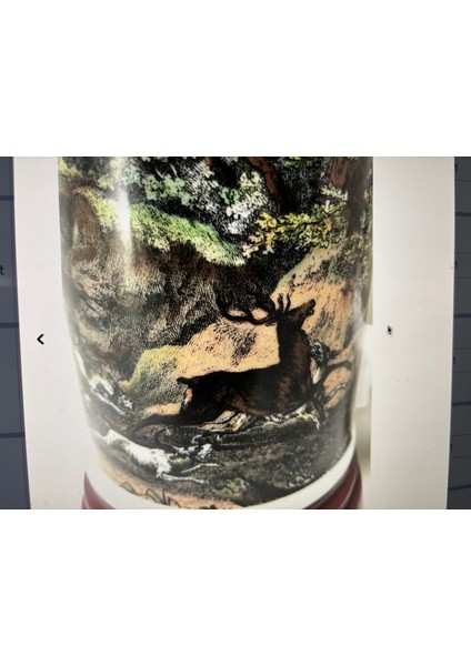 Rastal Zin Kapaklı Porselen Tankart - 25 cm Boyunda