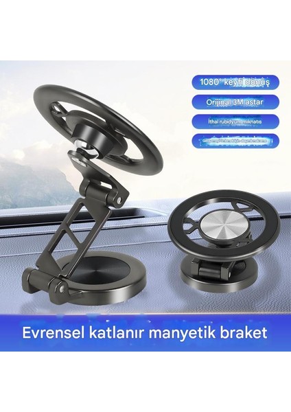 360° Döner Mıknatıslı Telefon Tutucu | Araç ve Masa Üstü Kullanım | 3m Güçlü Yapışkan | Evrensel Uyumluluk Oy-01 modelleri