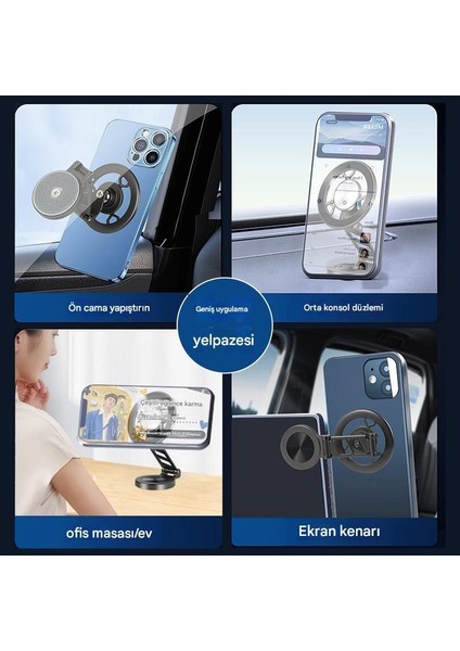 360° Döner Mıknatıslı Telefon Tutucu | Araç ve Masa Üstü Kullanım | 3m Güçlü Yapışkan | Evrensel Uyumluluk Oy-01 indirimleri