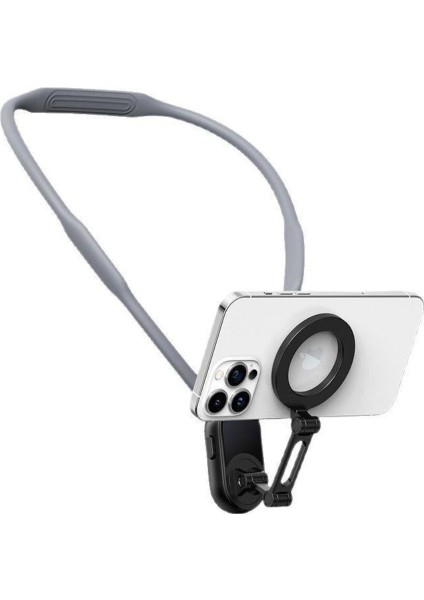 Manyetik Boyun Tipi Esnek Telefon Tutucu – Eller Serbest Pov / Vlog / Spor Kullanımı Için Uyumlu Nh-01