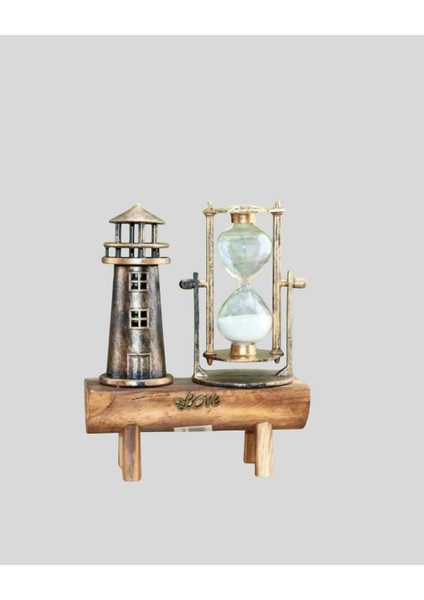 Buğz Deniz Feneri Şeklinde El Yapımı Kum Saati – Ev ve Ofis Için Zarif Süs modelleri