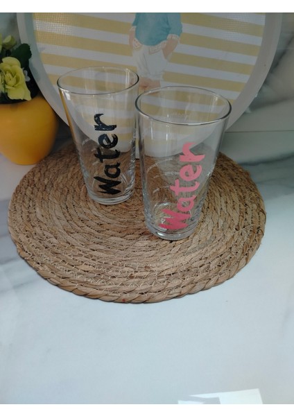 Md Water Bardak 570 ml 2'li Set -Pembe & Siyah