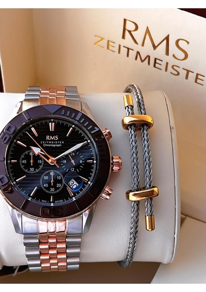 Romanson 2 Yıl Garantili Çelik Kordon Çelik Kasa 5 Atm Suya Dayanıklı Erkek Kol Saati AG1561.06