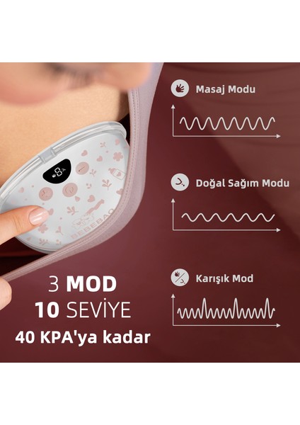 P8 Pro 180 ml Yeni Nesil iç Motorlu Giyilebilir Elektrikli Göğüs Pompası Süt Pompası indirimleri