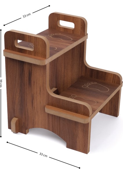 Ahşap Montessori Eğitici Kaymaz Çocuk Basamak-Tabure Banyo, Lavabo Merdiven Yükseltici fiyatları