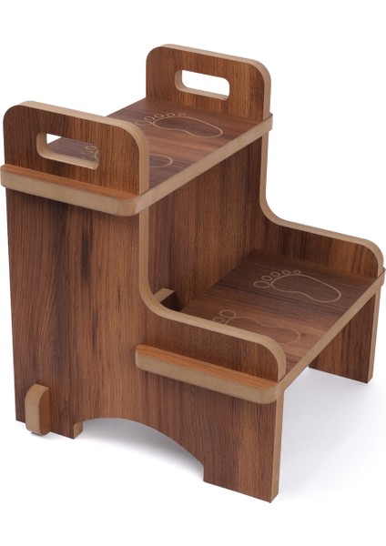 Ahşap Montessori Eğitici Kaymaz Çocuk Basamak-Tabure Banyo, Lavabo Merdiven Yükseltici indirimleri