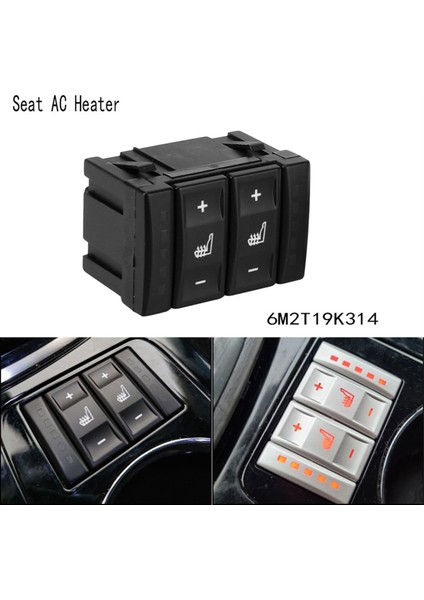 Ford Mondeo Mk4 Galaxy Mk3 Için Araba Koltuğu Ac Isıtıcı Anahtarı Isıtma Düğmesi Kontrolü 6M2T19K314 (Yurt Dışından) fırsatları