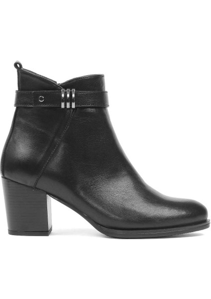 Kadın Siyah Fermuarlı Deri Bot modelleri