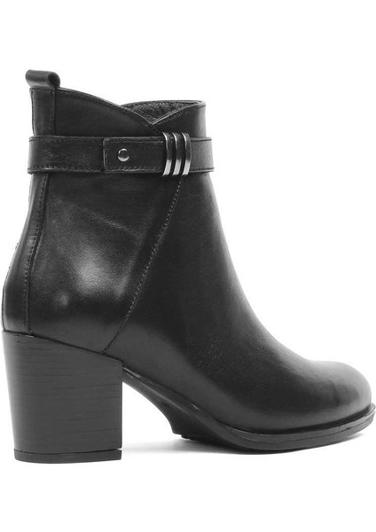 Kadın Siyah Fermuarlı Deri Bot fiyatları