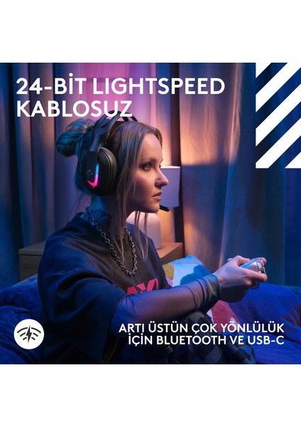 G G522 Lıghtspeed Wireless Gaming Pc Headset - Siyah