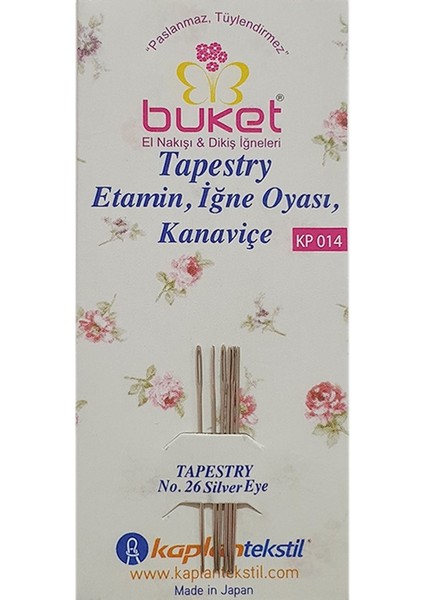 Etamin, Iğne Oyası ve Kanaviçe Iğnesi - 6 Adet - KP014