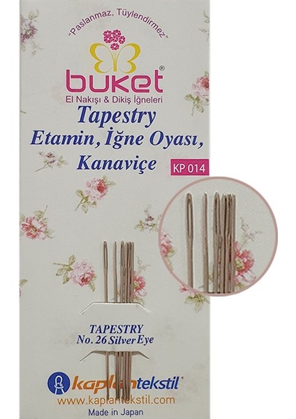 Etamin, Iğne Oyası ve Kanaviçe Iğnesi - 6 Adet - KP014 fiyatları