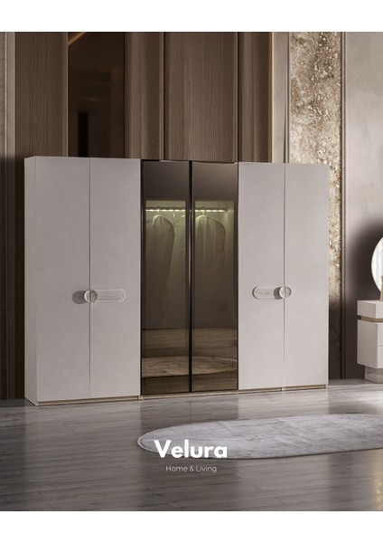 Moon Yatak Odası Takımı (6 Kapaklı Dolap + Şifonyer + Komodin + Karyola) fırsatları