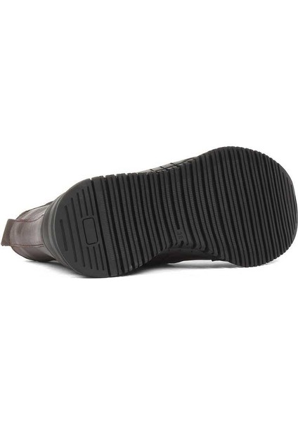 Kadın Kahverengi Kalın Tabanlı Deri Chelsea Bot indirimleri