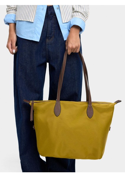 Teknik Kumaş Shopper Çanta L